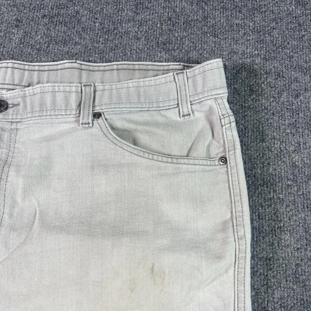 Vintage Levis Jeans Mens 44x23 Gray Cotton Denim Straight Leg Workwear Capri